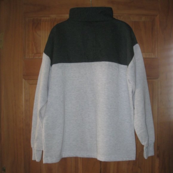 Made in U.S.A. Alaska "The Last Frontier" 1/4 Zip Fleece Colorblock Sweatshirt - Picture 2 of 3